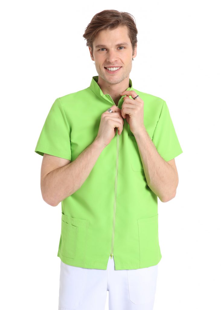 quick_medical_divisa_professionale_casacca_next_zip_corta_verde_mela_1_uomo